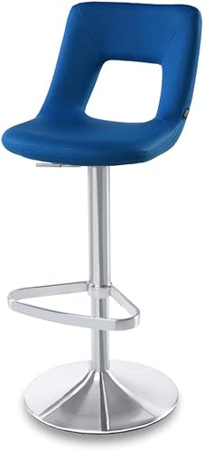 Zuri Furniture Slate Jazz Taburete de bar giratorio de altura ajustable sin brazos