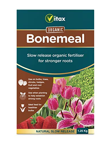 Vitax Bonemeal Organic Fertiliser Slow Release Encourages Healthy Root Development For All Plants Vegetables And Fruit Trees- 1.25Kg