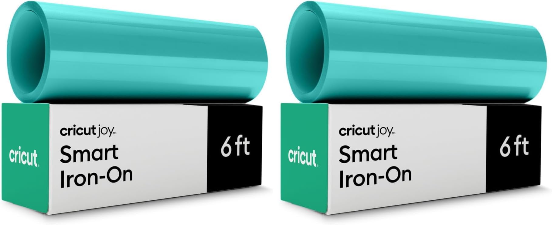 Cricut Transferfolie Textil | Helltürkis | 1.8m | Übertragungsvinyl-Rolle | Flexfolie zum Aufbügeln auf T-Shirt | Für alle Cricut Schneidemaschinen geeignet | Joy Smart HTV Iron-ON (Packung mit 2)