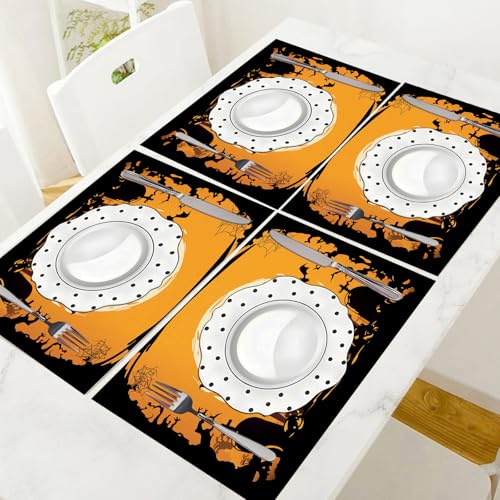 Set de table horreur lavable lot de 8 pour protéger la cuisine pendant les fêtes - 6
