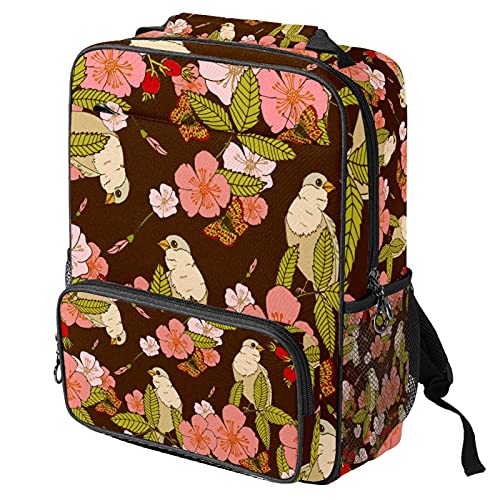 Sac à dos ordinateur portable antichoc et imperméable à motif floral chic