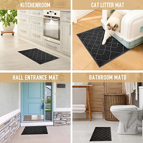 Heeyoo Cat Litter Mat, Large Kitty Litter Box Mat 23 X 14 Inches, Litter Trapping Mat With Waterproof And Non-Slip Backing, Keep Floors Clean, Soft On Kitty Paws #TOP6