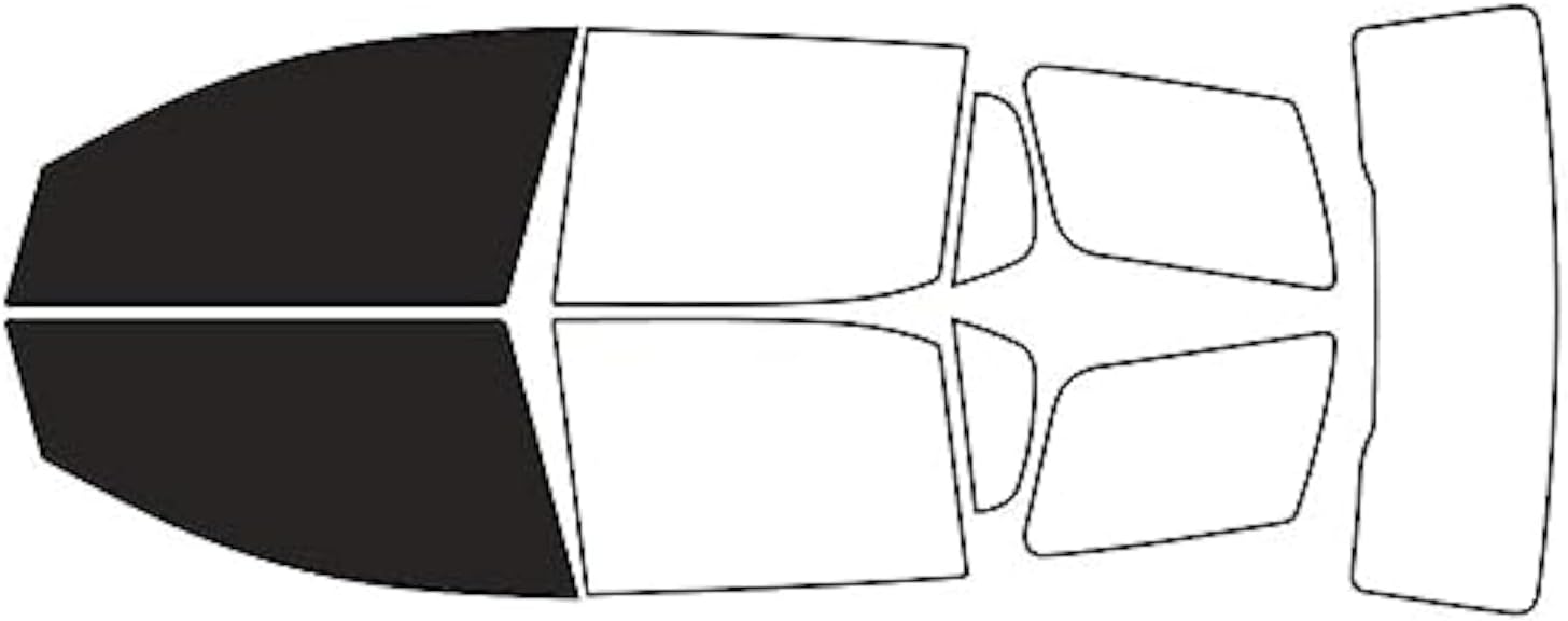 Rvinyl Window Tint Kit Compatible with GMC Acadia 2017-2023 - Black 20% - Single Ply No Bubble Film - Do it Yourself Vehicle Front Precut Kit