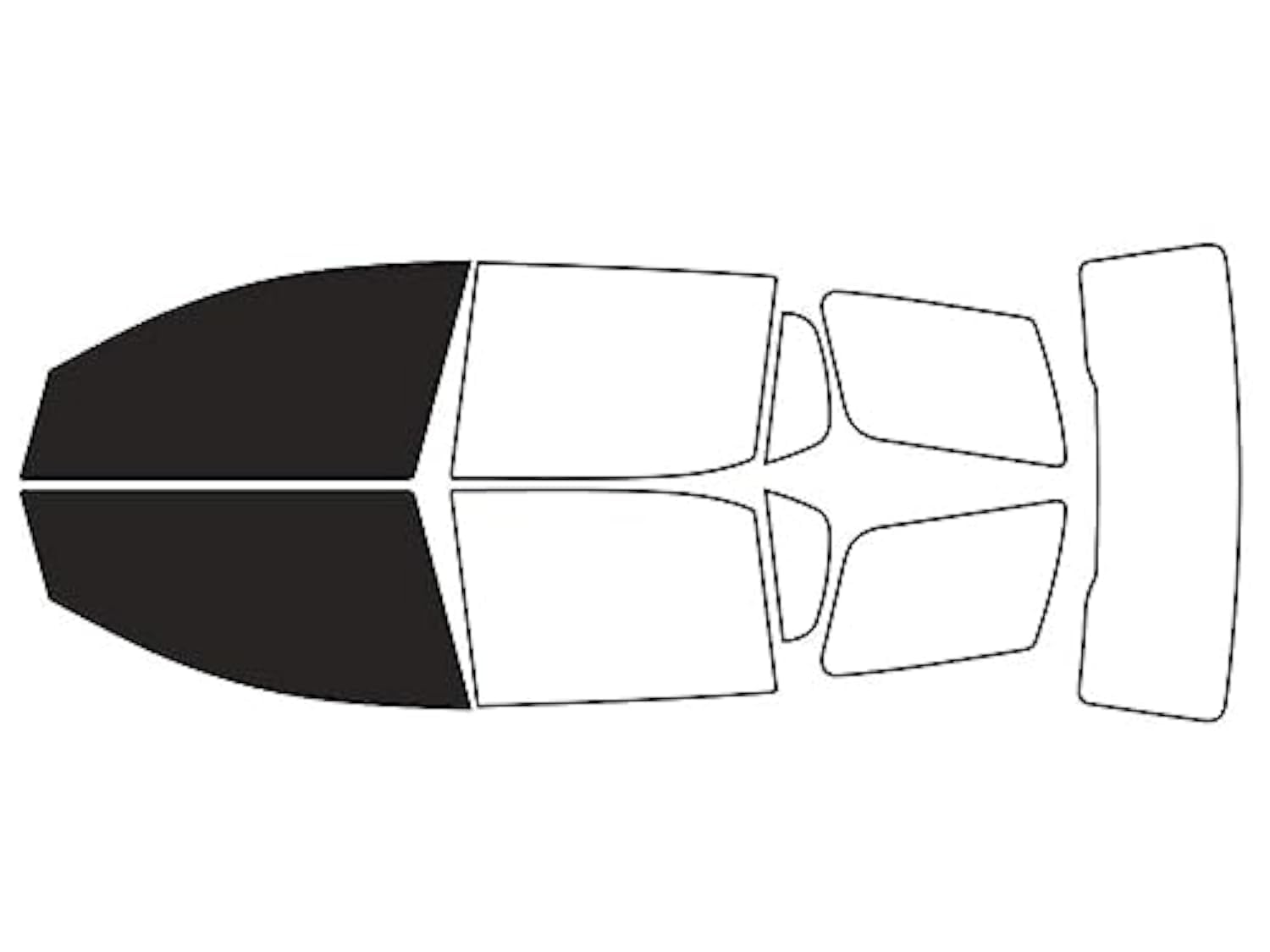 Rvinyl Window Tint Kit Compatible with GMC Acadia 2017-2023 - Front Precut Kit - 20%