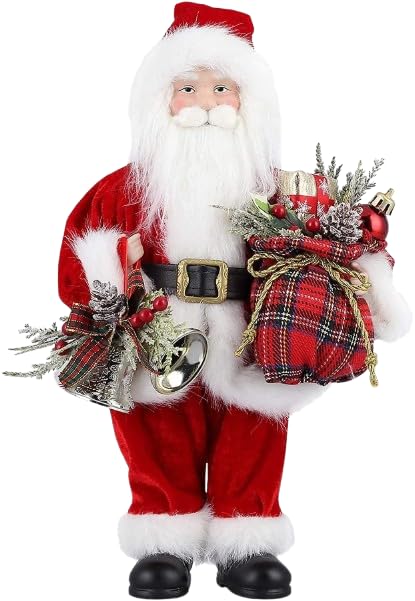 PNJB Standing Father Christmas Ornament, Indoor/Outdoor Standing Ornament, Standalone Decoration, Christmas Decoration (12inch)