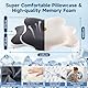 YunNasi Memory Foam Kissen, Ergonomisches Nackenstützkissen, Orthopädisches Kopfkissen, Seitenschläferkissen, für Seiten, Rücken & Bauchschläfer mit Waschbarem Kühlende Eisseide Bezug