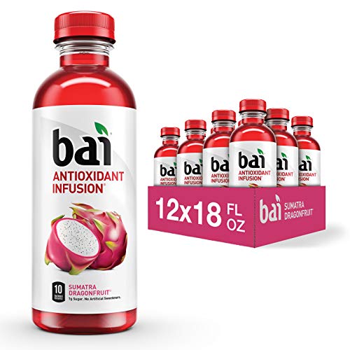 Bai Flavored Water, Sumatra Dragonfruit, Antioxidant Infused Drinks, 18 Fluid Ounce Bottles, 12 Count Best Bai Drink Flavors - Sumatra Dragonfruit