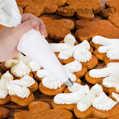 Framendino, 4 Pack Pastry Piping Bags 16 Inch Cloth Large Canvas Cake Decorating Bag Reusable