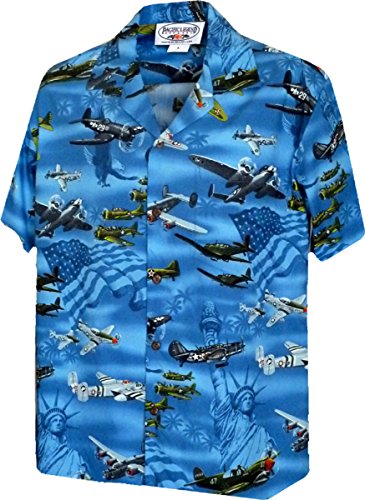 Pacific Legend USA Fighter Planes Mens Cotton Shirt