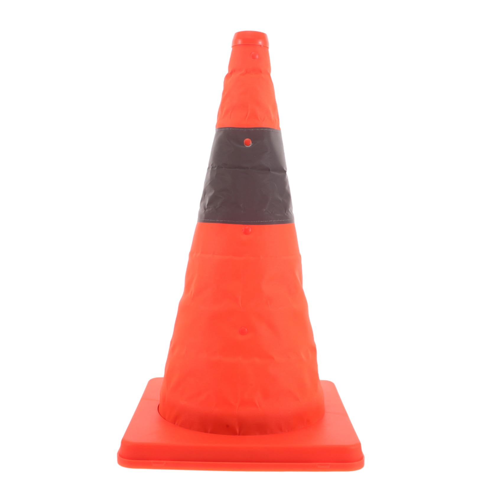 Cône de signalisation pliable avec collerette réfléchissante pour chantier et sécurité routière