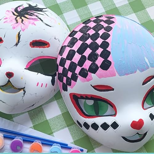 Máscara blanca de cosplay para mascarada y proyectos de pintura DIY 6