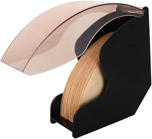 Miniatura 7 de CAFEMASY Soporte de filtro de café para almacenamiento de papel de filtro de café con cubierta a prueba de polvo para filtros de café V60 y cono