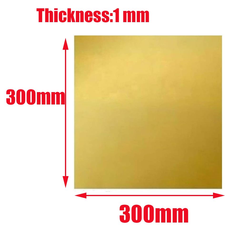 Messingblech Für Labor Handgefertigt Und Geschmiedet 300 X 300 Mm, Dicke 1–6 Mm/Thickness 1Mm