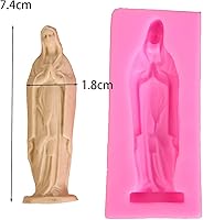 Vista 2 de Molde de silicona de la Virgen María de Lourdes para hacer dulces de fondant, moldes de chocolate, piruletas, postres, cubitos de hielo, goma