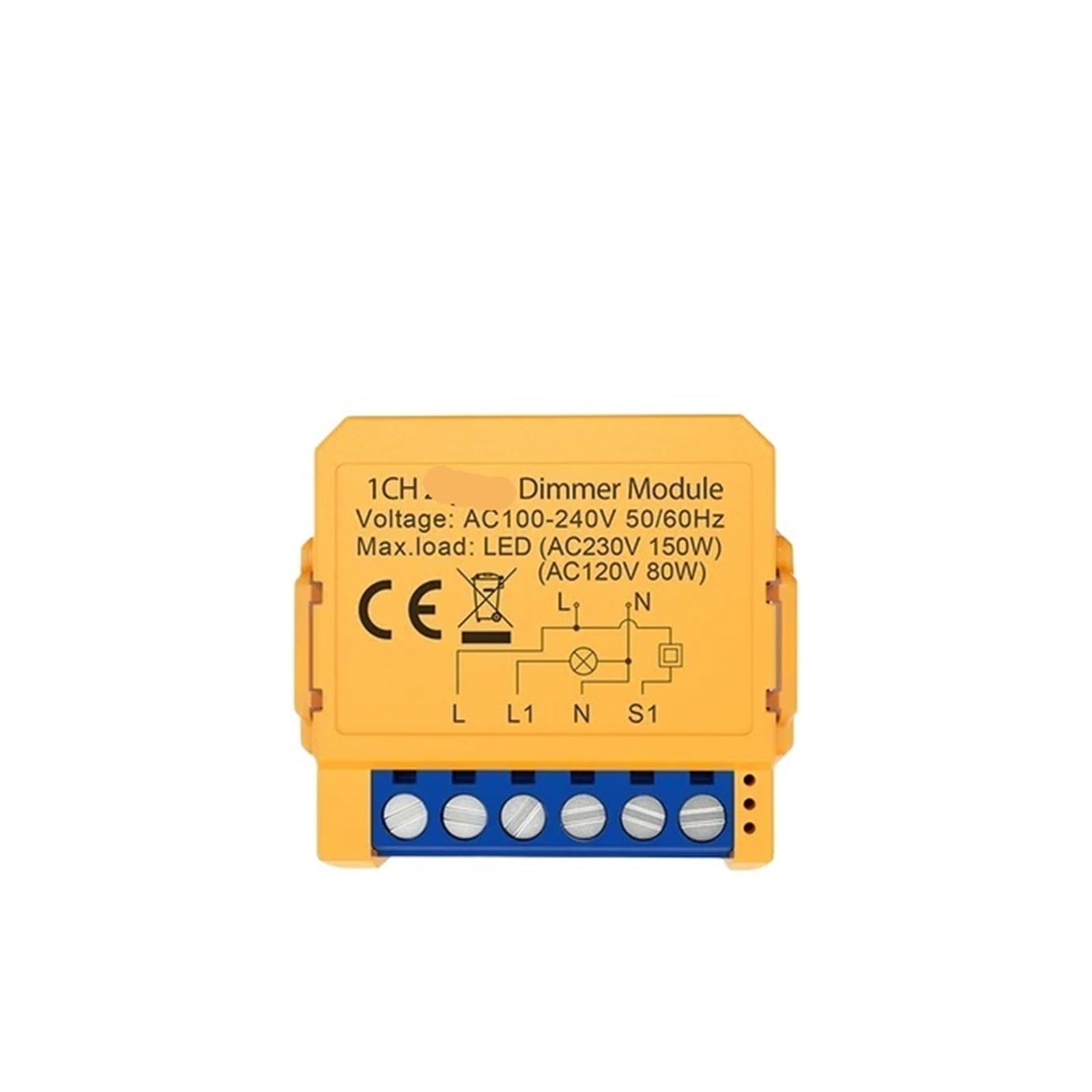 Interrupteur de lumière à intensité variable et module connecté 1 voie