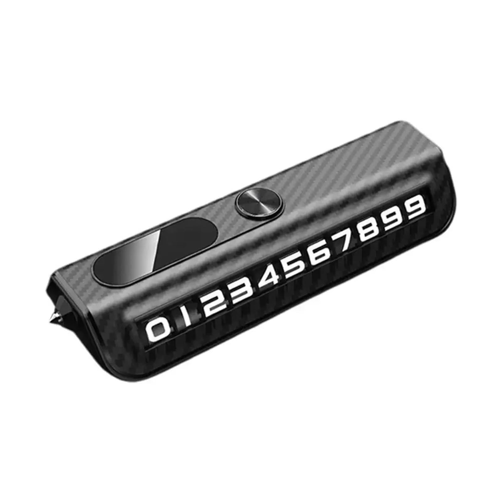 Multi-Functional Auto Parking Number 2-in-1 Safety License Temporary Car Breaker Window Interior Phone Plate Decoration for Car(Black)