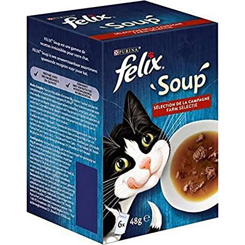 Felix Soup Sélection de la Campagne pour chat 6X48g lot de 3