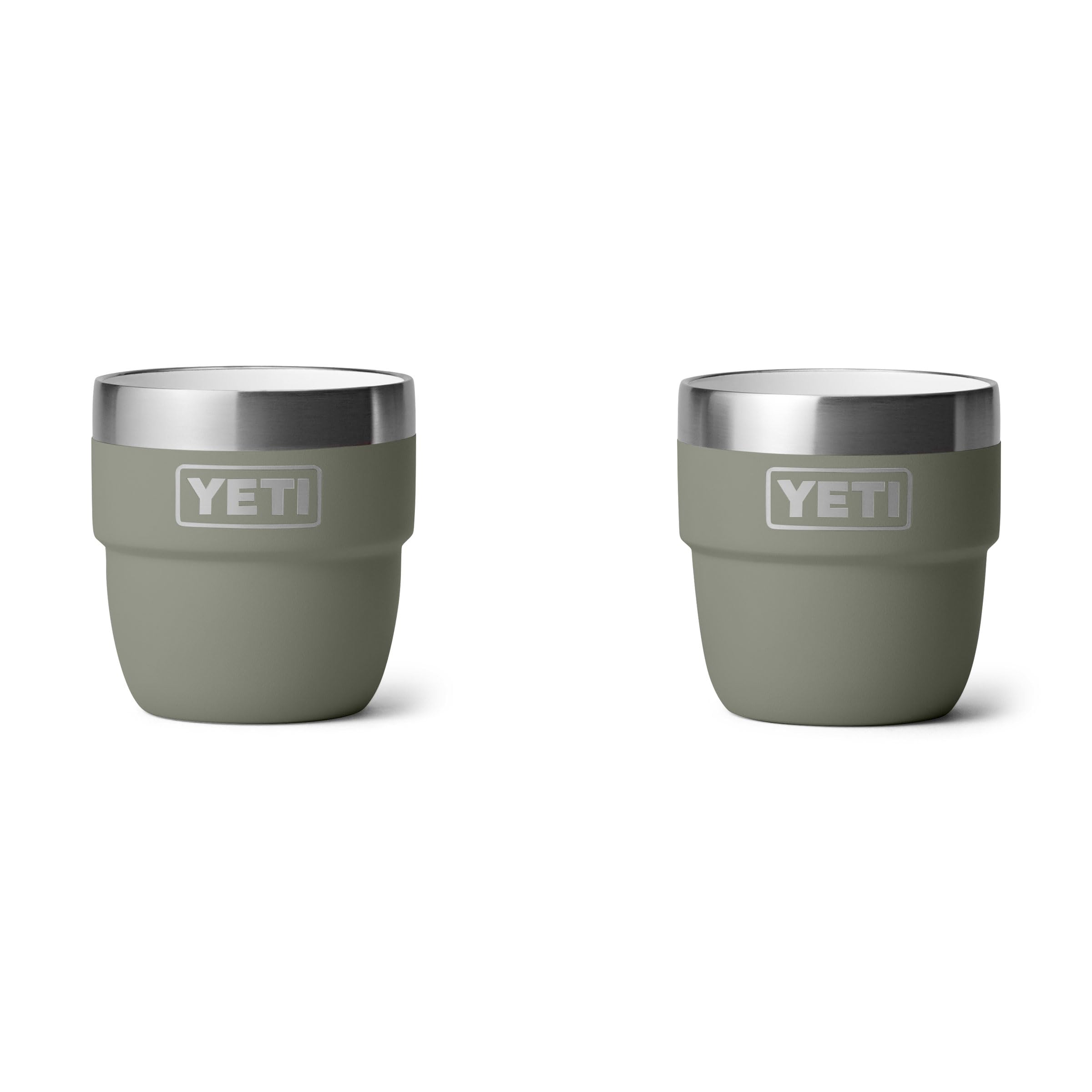 YETI Rambler 4 oz Stackable Cup, Stainless Steel, Vacuum Insulated Espresso/Coffee Cup, 2 Pack
