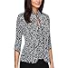 Alex Evenings Women's Mandarin Neck Twinset Tank Top and Jacket Petite Regular, Black/White, LP