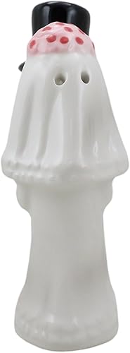 Miniatura 6 de Ebros Gift Juego de saleros y pimenteros de esqueleto para pareja, boda, novia y novio, calaveras de cerámica, esqueletos, cocina, comedor, bar,