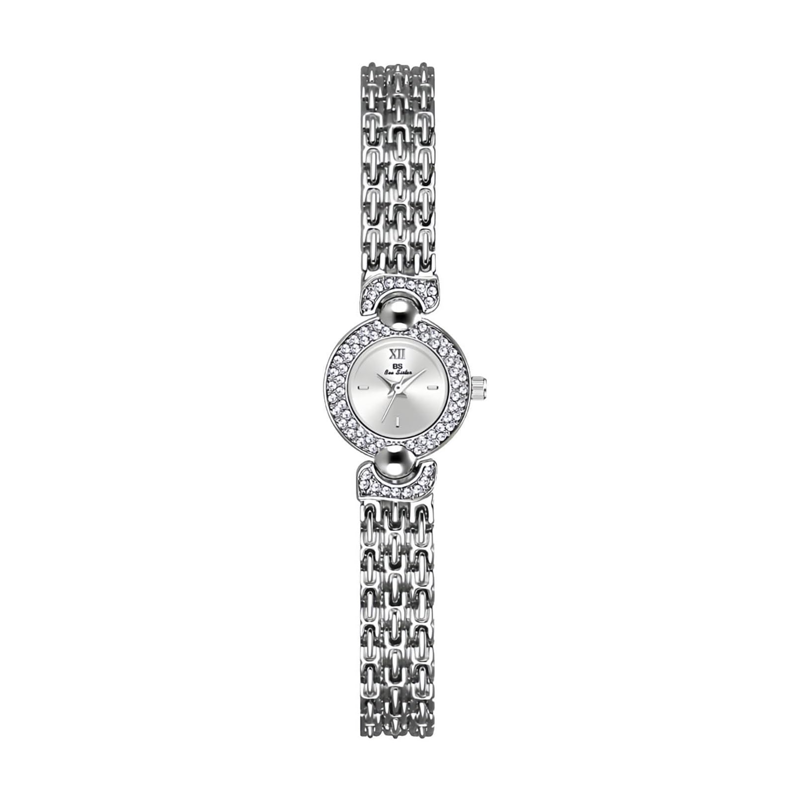 Orologio abbagliante da donna Small Petite Diamond | Orologio da polso con cinturino impermeabile con quadrante rotondo semplice for donna