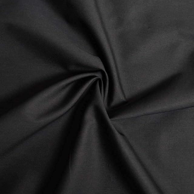 Popelina materiał ze 100% bawełny  dostępny w ponad 20 kolorach  sprzedawany na kawałki  tkanina bawełniana uniwersalna (1 m x 1 m, 46, czarny)