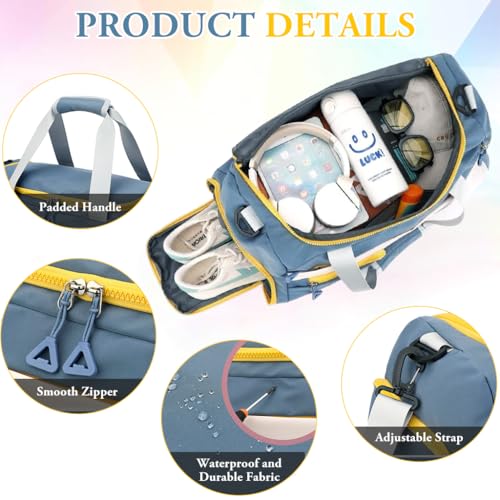 Image of PALAY Gym Bag for Men with Shoe Compartment & Wet Pocket, Duffle Bags for Travel, Large Capacity Portable Overnight Bag for Vacation, Gym, Sport, Yoga