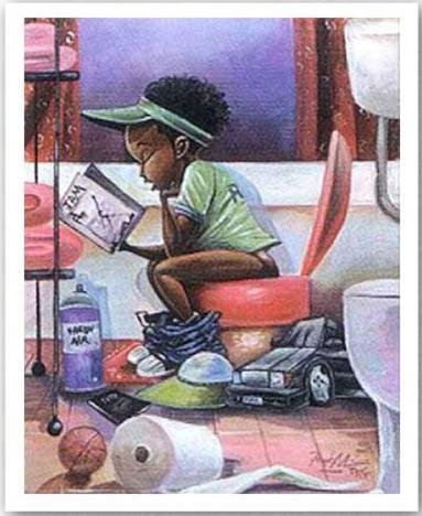 artworkforless com The Thinker Mini by Frank Morrison - 12 x 9 inches - Fine Art Print Poster