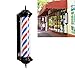 Produktbild Barber Pole Retro Barbershop Pole LED-Licht - Rot Weiß Blau Streifen außerhalb beleuchtend rotierendes Salonschild, wasserdicht Save Energy Wandmontage Für Friseur Wandleuchten