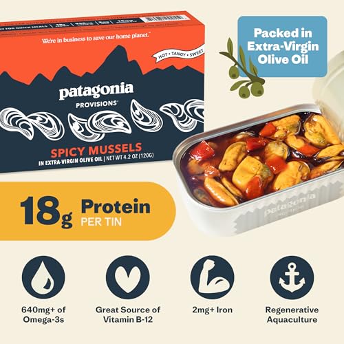 Patagonia Provisions Canned Mussels Bulk Bundle | Responsibly Sourced in Spain | Bundle of 30 | Smoked, Spicy, Lemon Herb image 5
