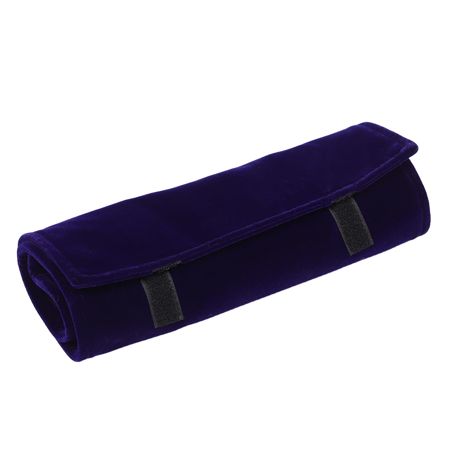 SUPVOX Estuche Organizador de Joyas de Viaje Azul Oscuro de Terciopelo Rollo Porta Collares Antienredos Compacto para Collares Anillos Pendientes y Pulseras Bolsa Enrollable Segura y