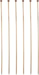 HARFINGTON 6Pcs 4.5mm Bamboo Knitting Needle Straight Single Pointed 10 Inch Long Wooden Sweater Knitting Needles US Size 7 for Yarn Beginners Hand Sock DIY