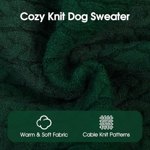 ASENKU Hundepullover Grosse Hunde XL, Gestrickt Hundepullover Winter Warm mit Geschirr öffnung, Waschbar Rollkragen Strickpullover Hundepulli mit Beinen für Französische Bulldogge, Labrador