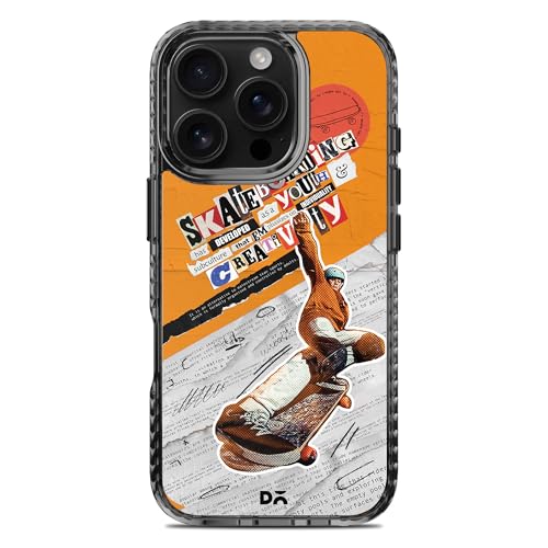 Image of DailyObjects Skater Subculture Stride 2.0 Magnetic Case Cover Compatible with iPhone 16 Pro Max | Wireless Charging Slim Back Cover | 2 Layer Edge Protection & Shockproof