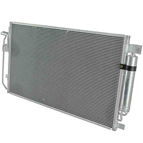 Image of TRQ A /C Condenser and Receiver Drier Assembly Compatible with 2007-2018 Nissan Altima 2009-2014 Maxima 2016-2020 Maxima