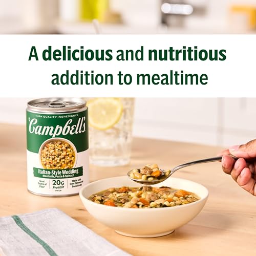Image of Campbell's Protein Italian Style Wedding Soup, 16.1 Oz (Pack of 2)