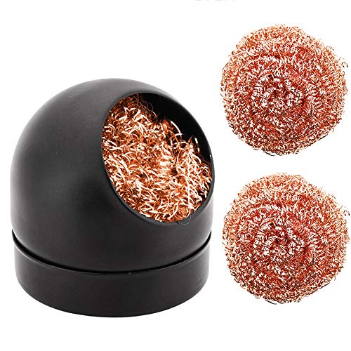 Lezed Detergente per Punte per Saldatore Detergente Per Punte Di Saldatura Saldatore Pulizia di Punta del Filo Pulitore Punta per Saldatore Punte Saldatore Stagno 3pcs Sfera In Ottone Per Cavi (nero)