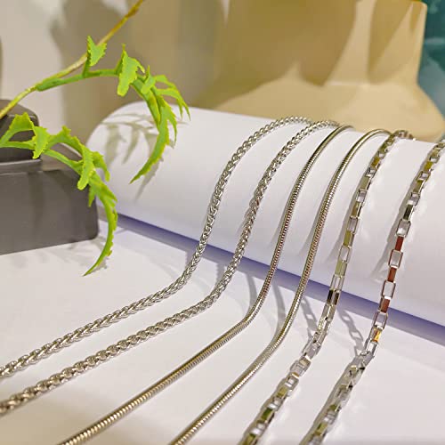 Renyilin 6 Pcs 3Mm Stainless Steel Necklaces For Men And Women Necklaces Accessories, Chain Length 23.6 Inches (6 Pcs Necklace) #TOP5
