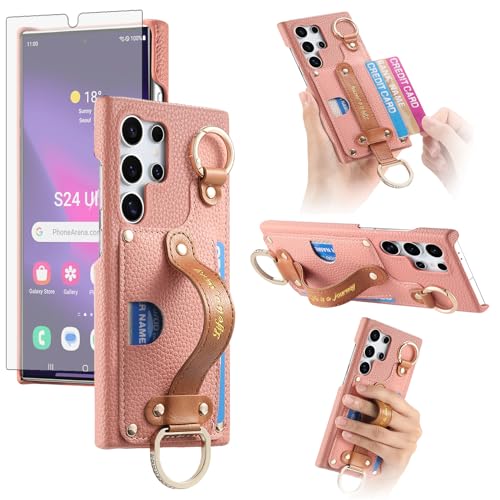 Coque S24 Ultra anti-chute rose Asuwish plastique flexible