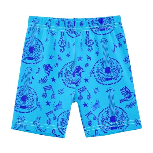 Bird Music Notes Girls Bike Shorts Girl Clothes Toddler Under Dress Dance Shorts for Dresses,4T