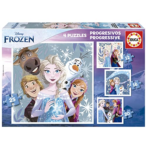 Puzzles Evolutifs La Reine des Neiges 4 Puzzles Amusants pour Enfants Neuf - vue 2
