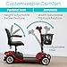 Vive 4 Wheel Mobility Scooter - Electric Powered Wheelchair Device - Compact Heavy Duty Mobile for Travel, Adults, Elderly - Long Range Power Extended Battery with Charger & Basket