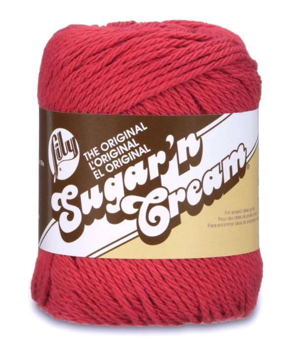 Image of Lily Sugar'n Cream Cotton Yarn Bundle with BC Markers (2, Country Red)
