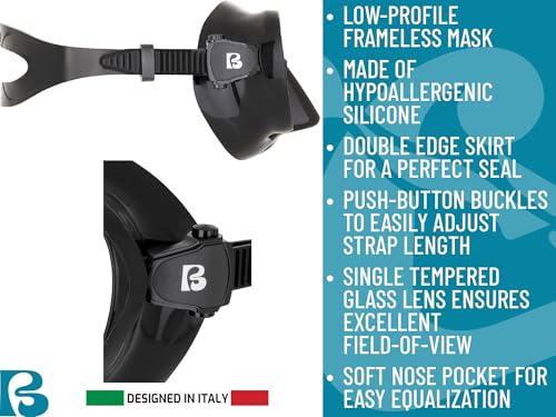 Set de buceo Cressi Travel para adulto con máscara sin marco de gran visión, snorkel seco y aletas ajustables ligeras - Voyager Set - Diseñado en Italia miniatura 7