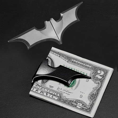 2 Pieces Metal Money Clip for Men Minimalist Carbon Fiber Money Clip Minimalist Card Holder Money Clip for Bills Credit Cards, Black4