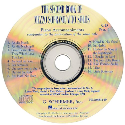 Livre The Second Book of Mezzo-Soprano/Alto Solos pour élargir sa tessiture