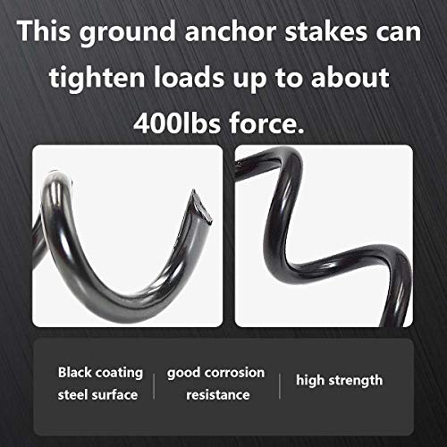 TRISOMY Trampoline Stakes Heavy Duty Trampoline Parts Corkscrew Shape Steel Stakes Anchor Kit for Trampolines