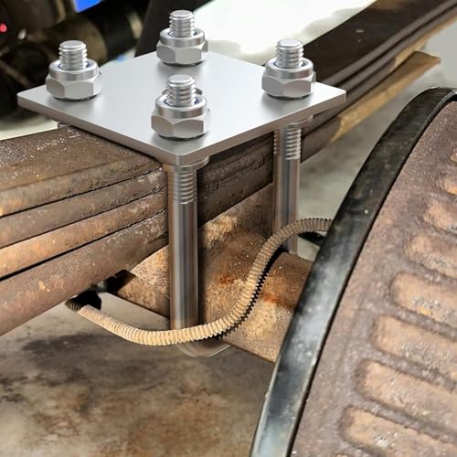 U-Bügel U-Schraube Bügelschraube mit Gewinde M12 50x130mm 2 Sets Quadrat U-Bolzen für Bootsanhänger Hochleistungsstahl Bügelbolzen für Auto Abschleppen Schiffen Reparatur