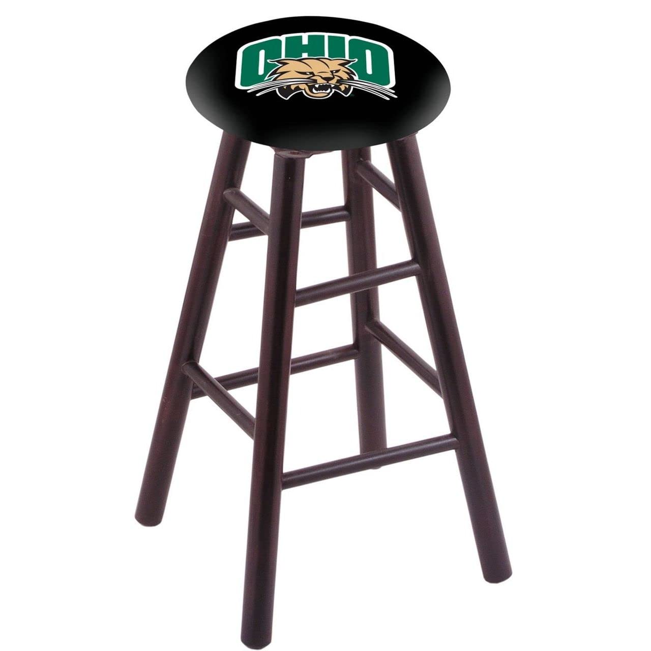 Holland Bar Stool Co. Maple Counter Stool in Dark Cherry Finish with Ohio University Seat by The