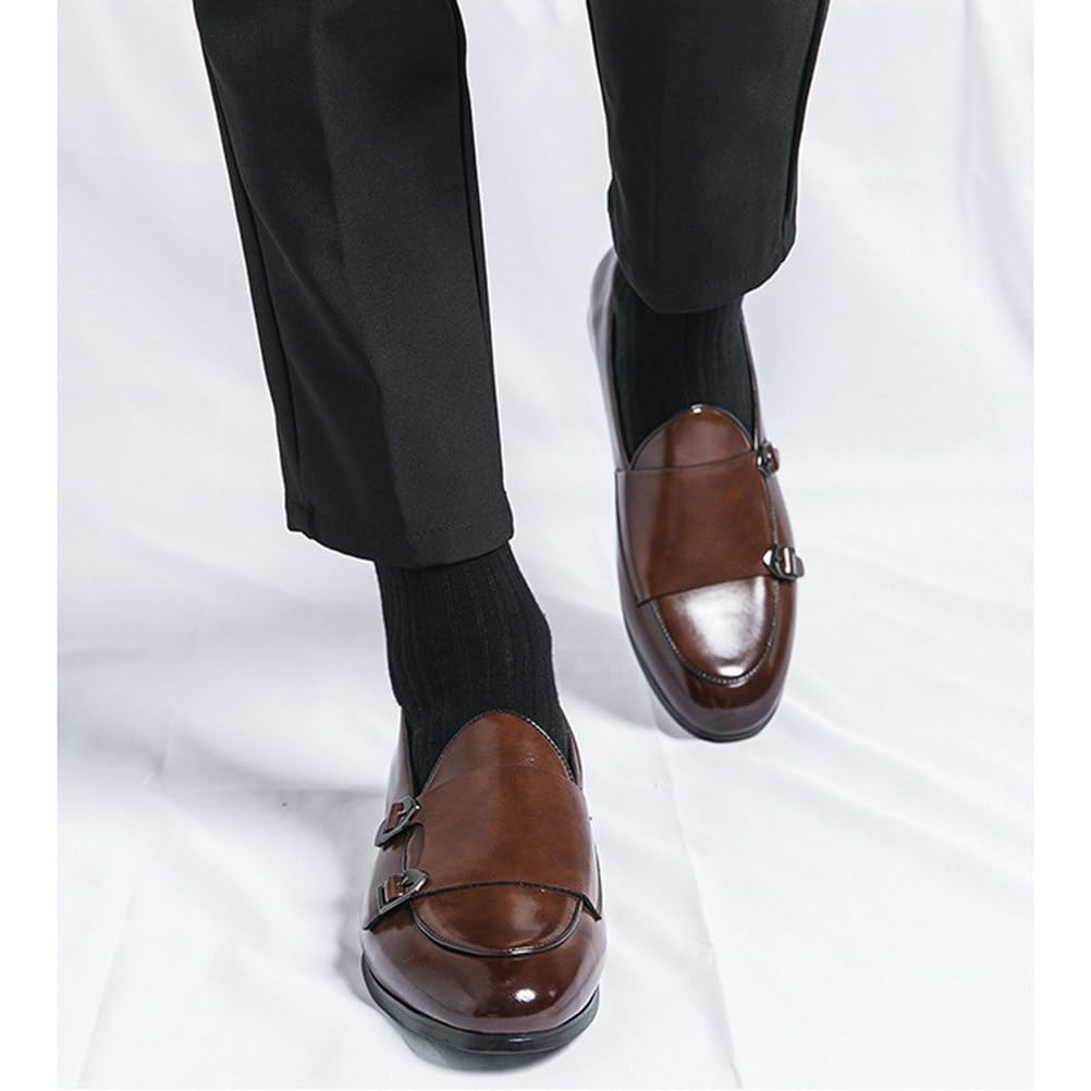Mocasines con Hebilla para Hombre, Formales De Negocios Loafers Informales Cómodos Vestir Zapatos